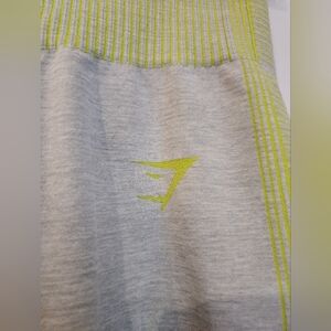 Gymshark, gray and neon yellow, size M
